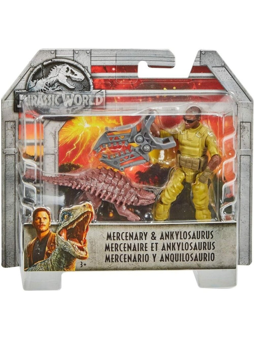 Dinosaur Action Figure Set: Mercenary & Ankylosaurus - Collectible Toy for Kids